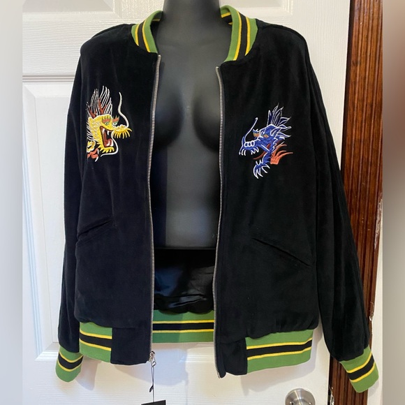 Straight To Hell- Top of the World jacket unisex tattoo old school bomber medium - Picture 3 of 11